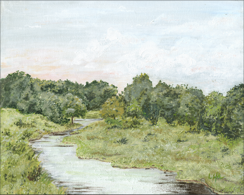 Original Painting on Canvas Summer Marsh 11x14