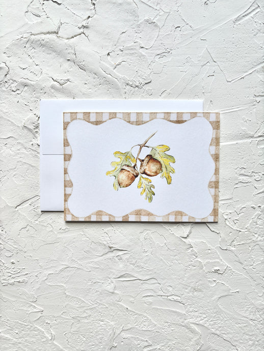Acorn Flat Notecard with Envelope