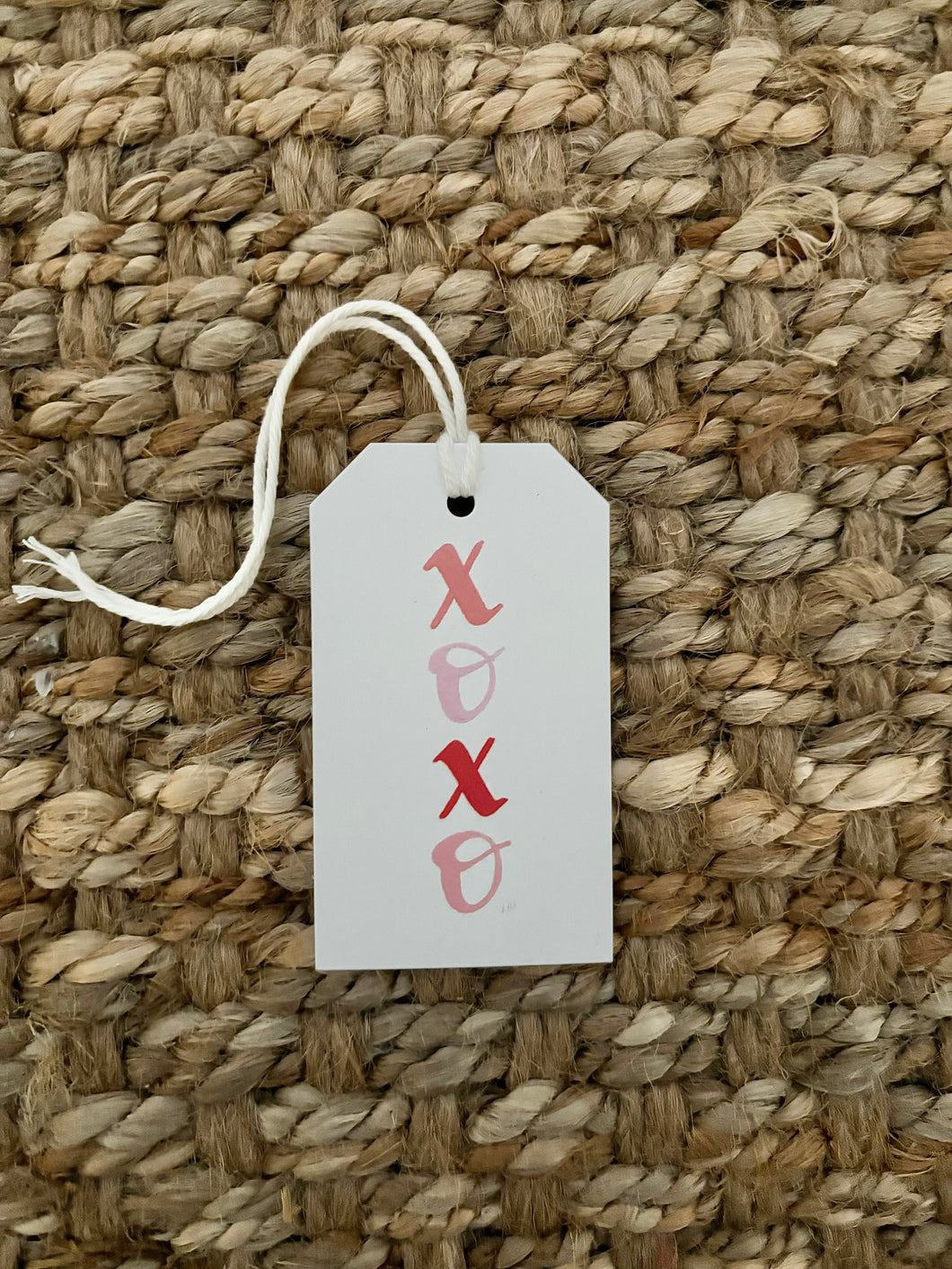 Pink XOXO Valentines Day Gift Tag