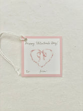 Ribbon Heart Valentines Gift Tag