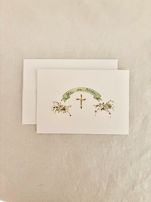 He Is Risen Folded Notecard with Envelope