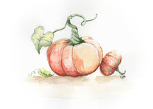 "Pumpkins" Original Watercolor Print by Lisa Aldridge